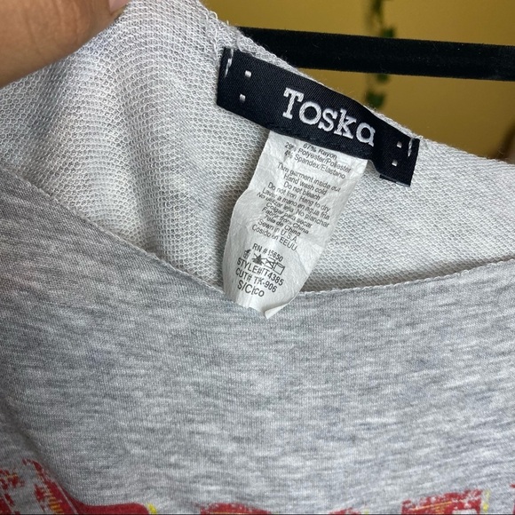 Toska Gray Graphic Tank Top “Breathe” - Size S - Picture 3 of 4